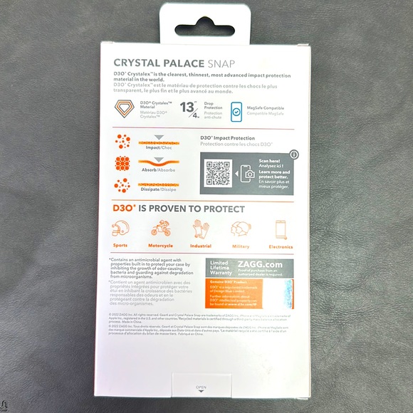 New Zagg Gear4 iPhone 14 Pro Max Case Magsafe Crystal Clear 13ft Drop Protection - Picture 3 of 5